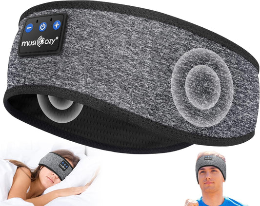 Sleep Headphones Bluetooth 5.4 Headband, Wireless Earphones Music Sleep Earbuds Sleeping Eye Mask with HD Stereo Speakers for Workout Running Travel Yoga, Ideal Gifts for Women Men